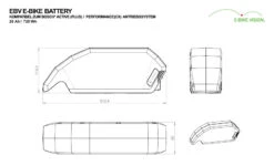 E-Bike Vision - EBV E-Bike Battery, Kompatibel Zu Bosch Active (Plus) / Performance (CX) 36 V Unterr 11 E-Bike Vision - EBV E-Bike Battery, Kompatibel Zu Bosch Active (Plus) / Performance (CX) 36 V Unterr -Zubehör Für Elektrofahrräder ebv e bike battery masse 2