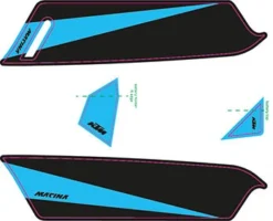 Aufkleber KTM Macina 2017 -Zubehör Für Elektrofahrräder ktm 2017e bike aufkleber schwarz cyan matt