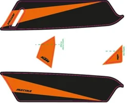 Aufkleber KTM Macina 2017 -Zubehör Für Elektrofahrräder ktm 2017e bike aufkleber schwarz matt orange matt