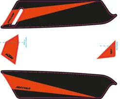 Aufkleber KTM Macina 2017 -Zubehör Für Elektrofahrräder ktm 2017e bike aufkleber schwarz matt toxic orange